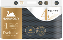 Toaletní papír Harmony Exclusive 8ks 4-vrstvý Pure White foto